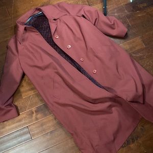 Mens maroon trench jacket size 18